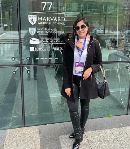 Dra. Gracieli de Castro na Harvard Medical School, em Boston