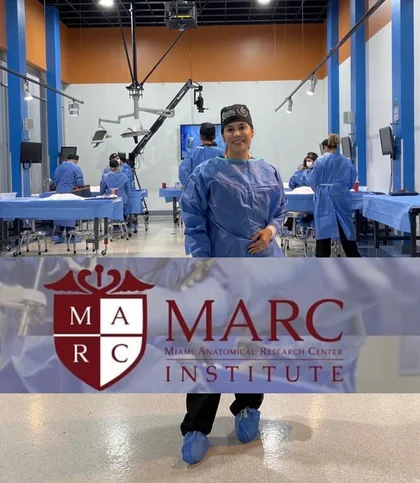 Dra. Gracieli de Castro no MARC Institute, centro de anatomia em Miami