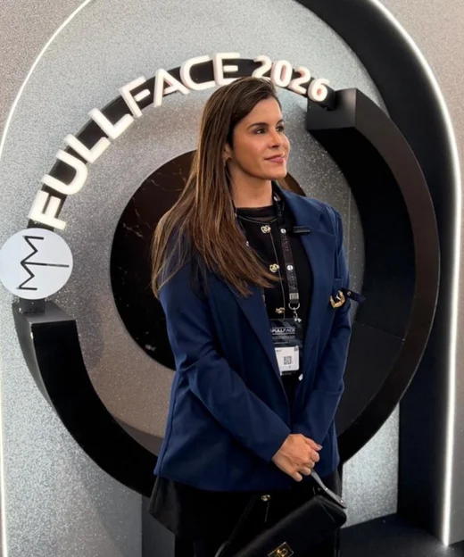 Dra. Gracieli de Castro no congresso FullFace 2026, de harmonização facial