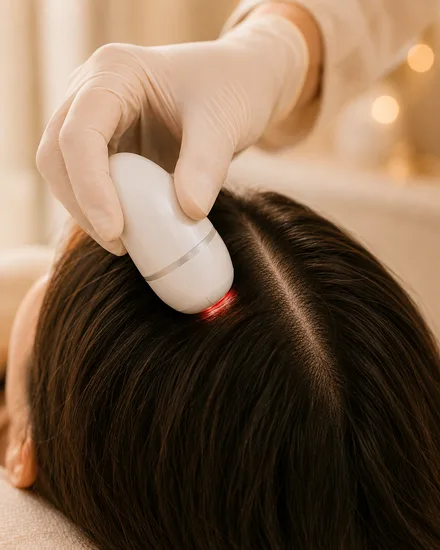 Cabelo longo em close, referência da laserterapia capilar